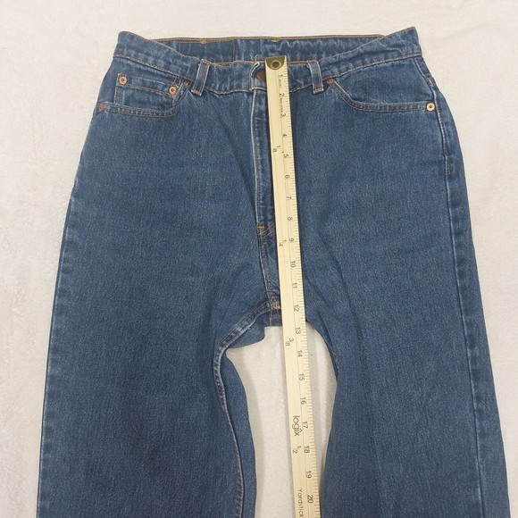 VTG Levis 512 Slim Fit Tapered Leg Jeans High Rise Womens Size 14R Blue USA Made - Picture 5 of 11